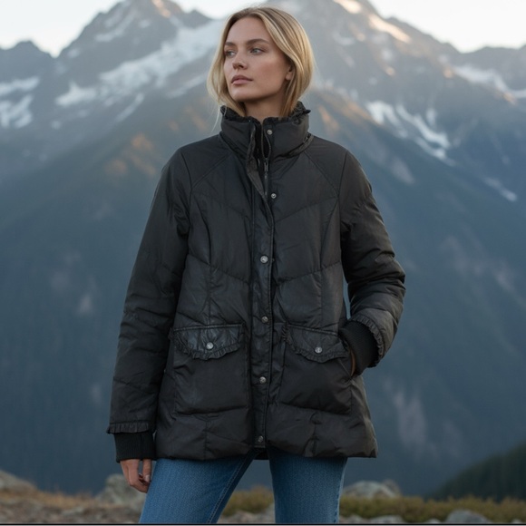 Betsey Johnson Charcoal Puffer Coat - Picture 2 of 15